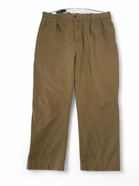 Polo Ralph Lauren Ethan Pants Khaki Chino 38x30 Pleated